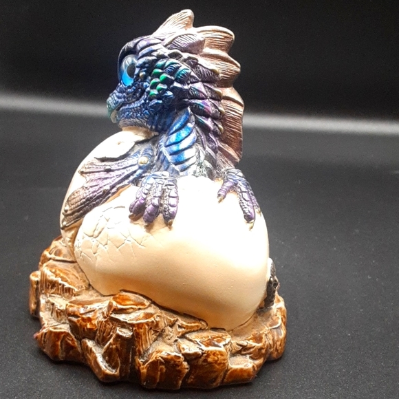 Vintage RARE 1984 Peacock Hatching Dragon by artist M. Pena. - Picture 4 of 6